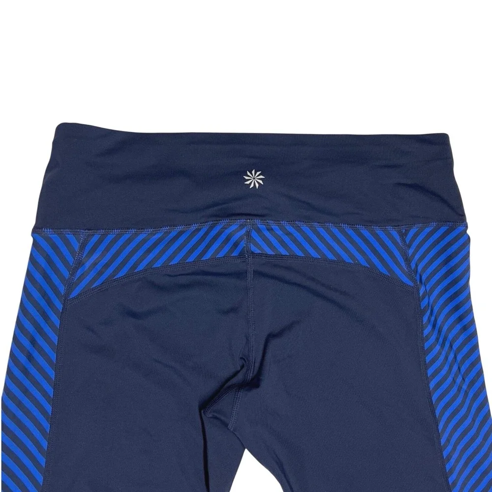 Athleta Womens Leggings‎ Medium Blue Stretch Athletic Workout EUC